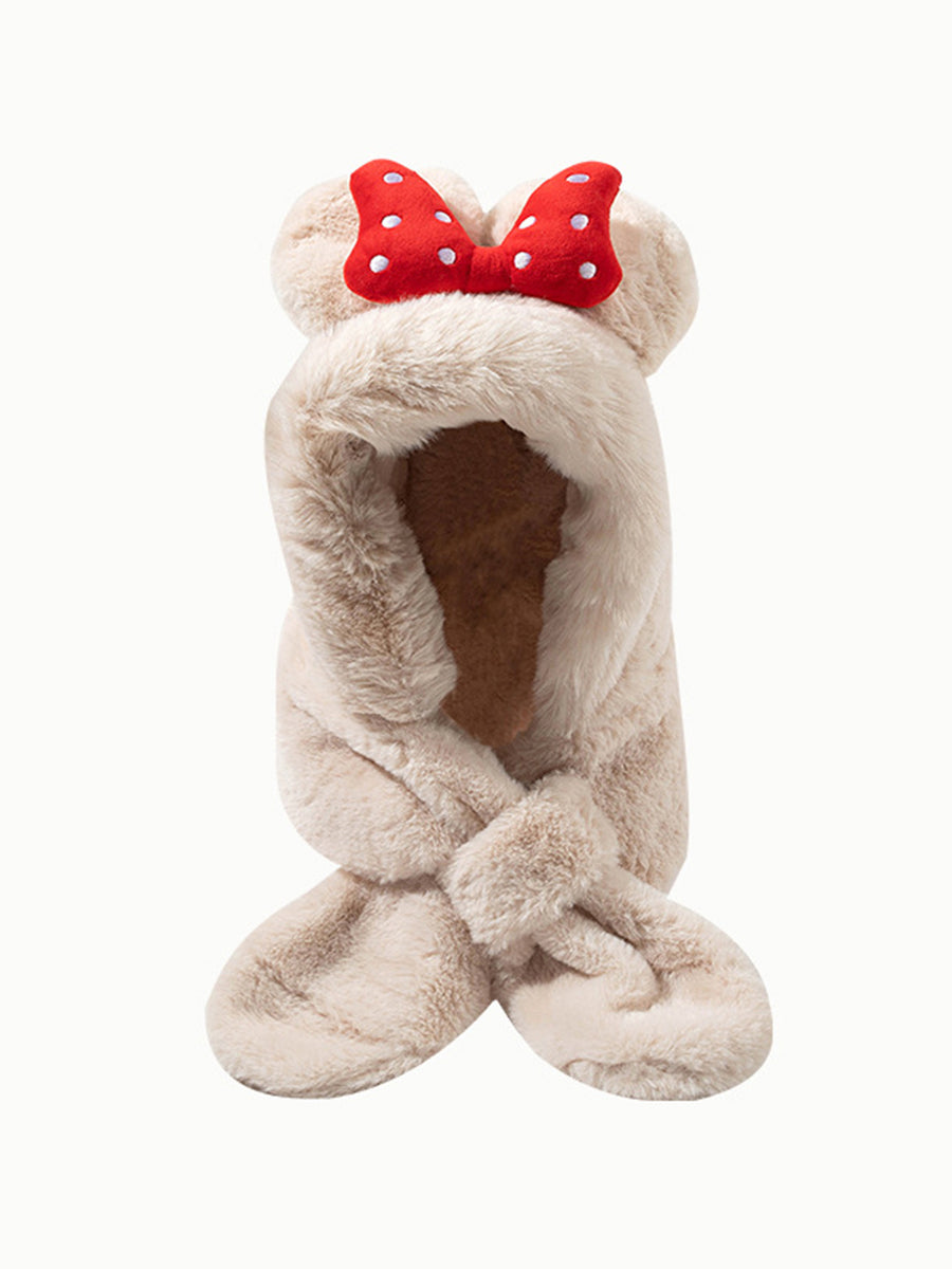 Cute Bear Ears Windproof Plush Hat｜Awaytr®