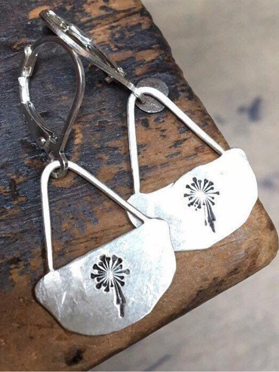 Simple Geometric Dandelion Earrings｜Awaytr®