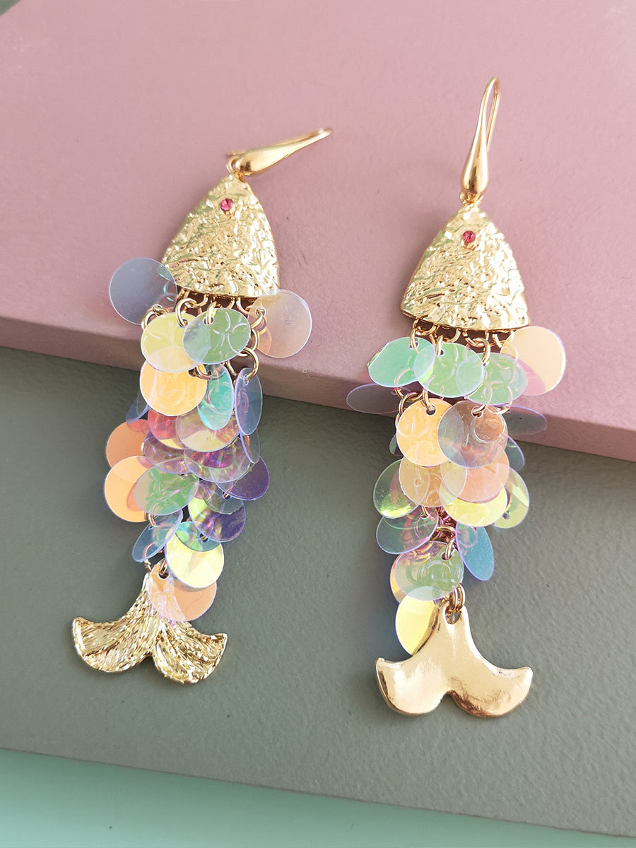 Vintage Fish-shaped Tassel Earrings｜Awaytr®