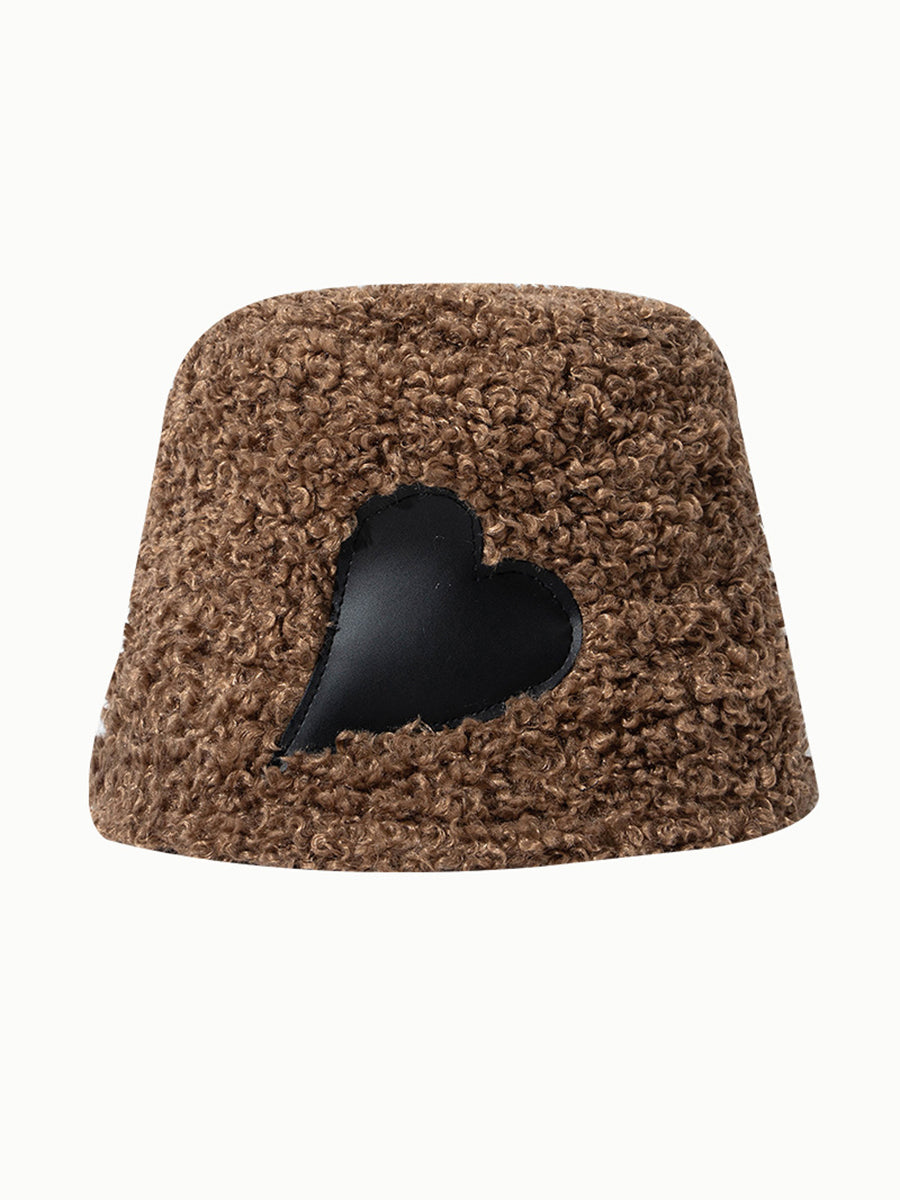 Heart-shaped Lamb Wool Fisherman Hat｜Awaytr®