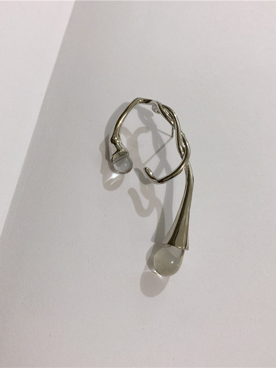 Geometric Single Irregular Crystal Earhook｜Awaytr®