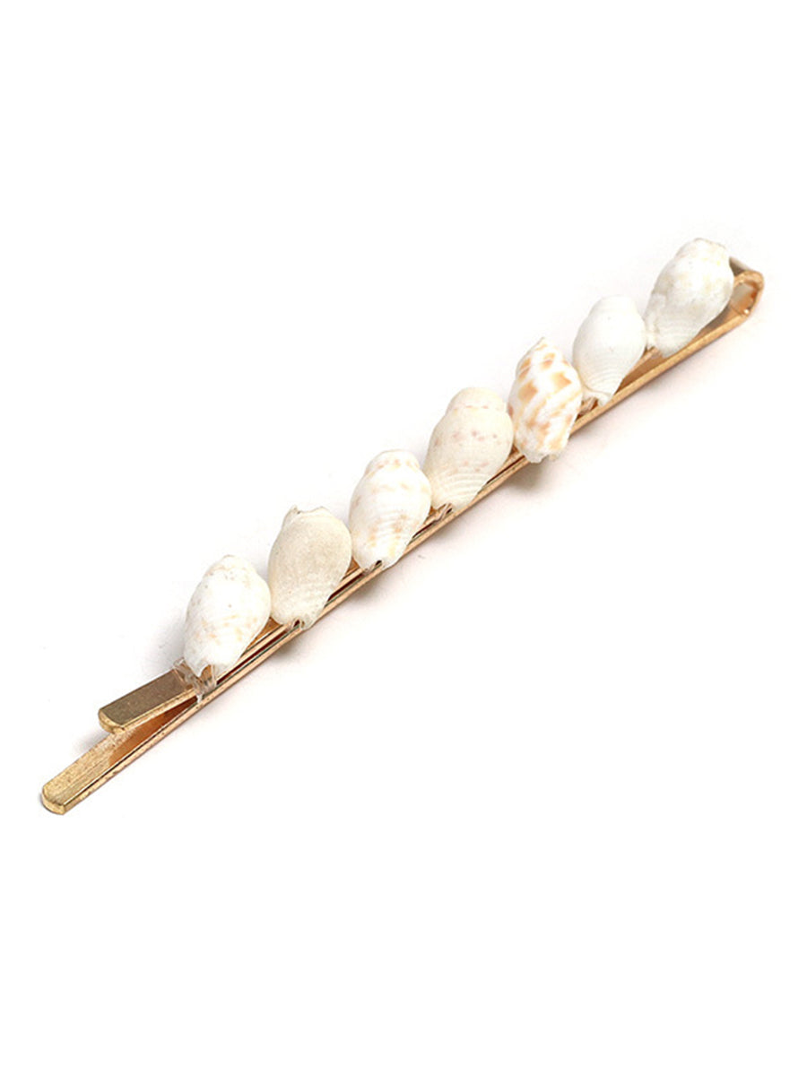 Shell Stitching Metal Simple Word Hair Clip｜Awaytr®