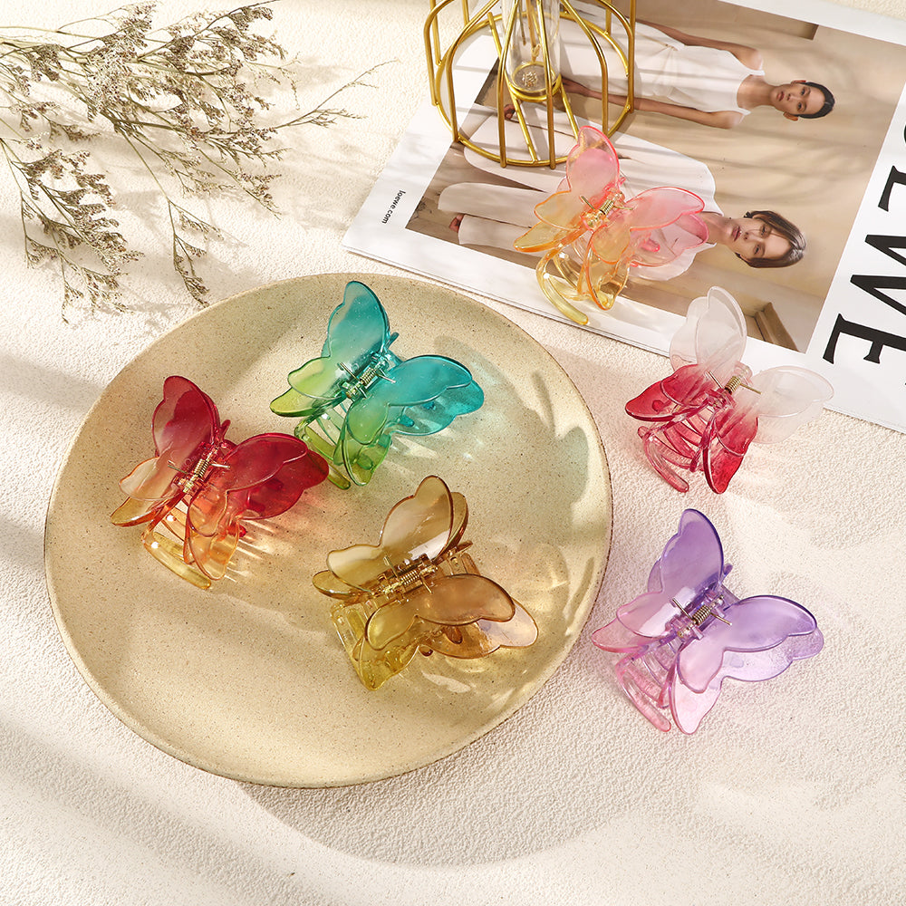 【Awaytr】CB1068 Frosted Butterfly Hair Claw Clip