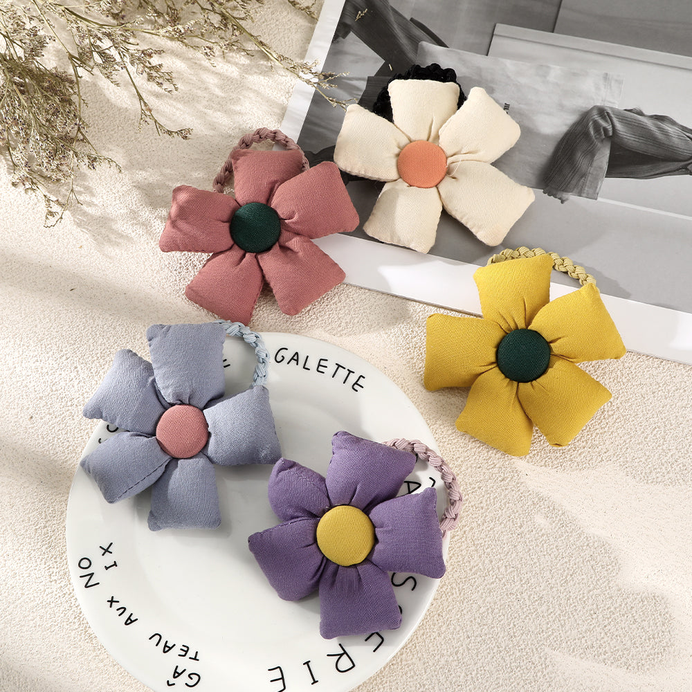 【Awaytr】CB1277 candy-colored flower hair scrunchie