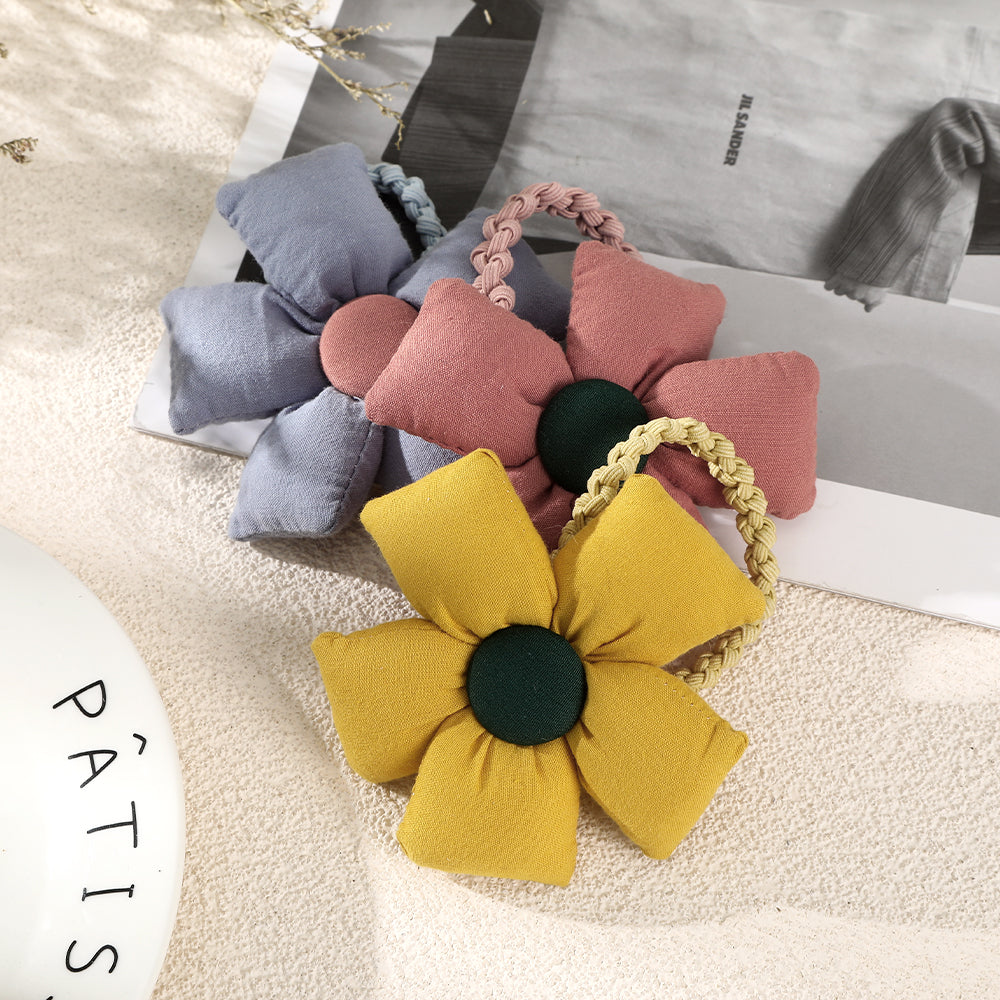 【Awaytr】CB1277 candy-colored flower hair scrunchie