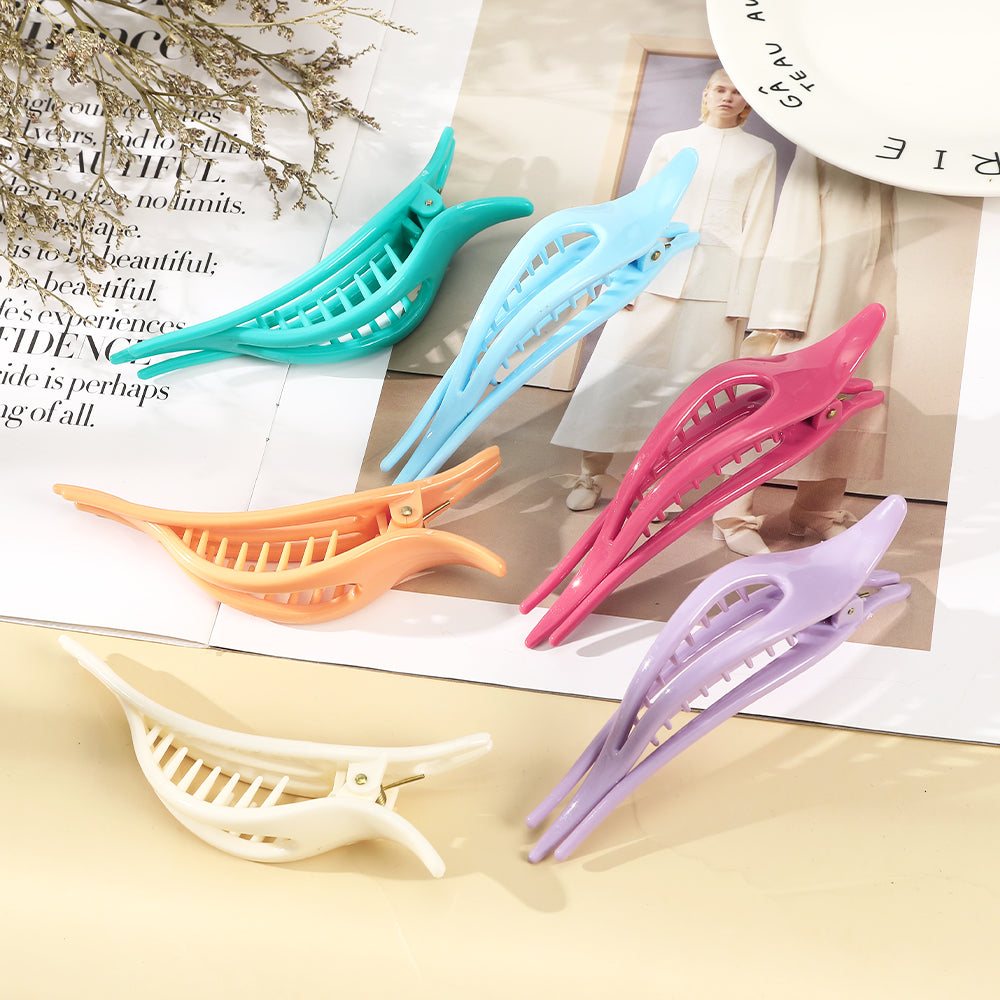 【Awaytr】CB1293 12cm bright surface three tooth hair clip