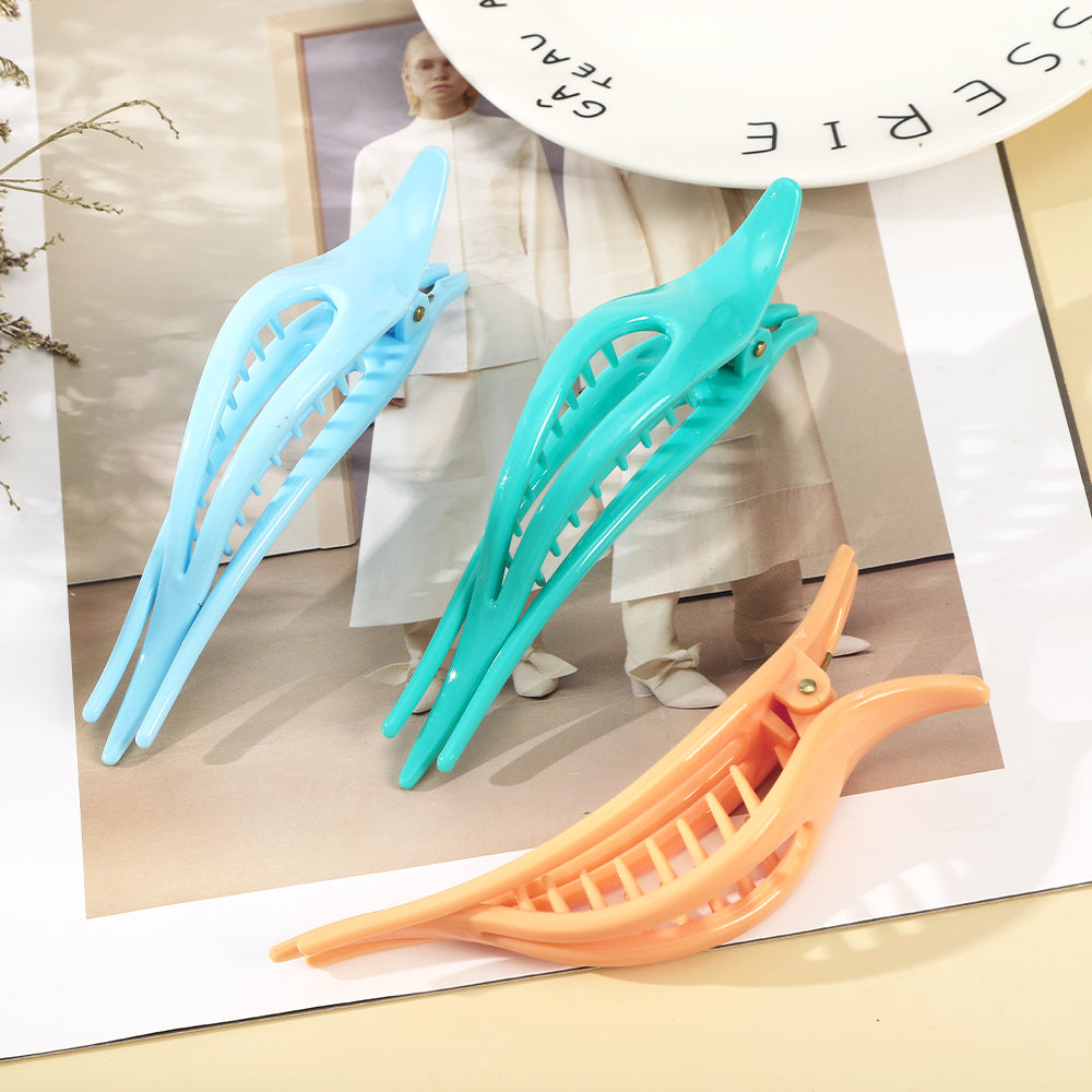 【Awaytr】CB1293 12cm bright surface three tooth hair clip