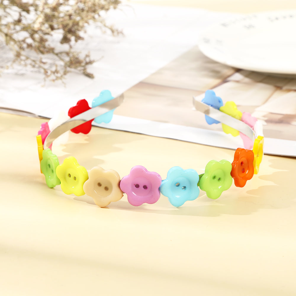 【Awaytr】 CB1296 Alloy colorful button headband