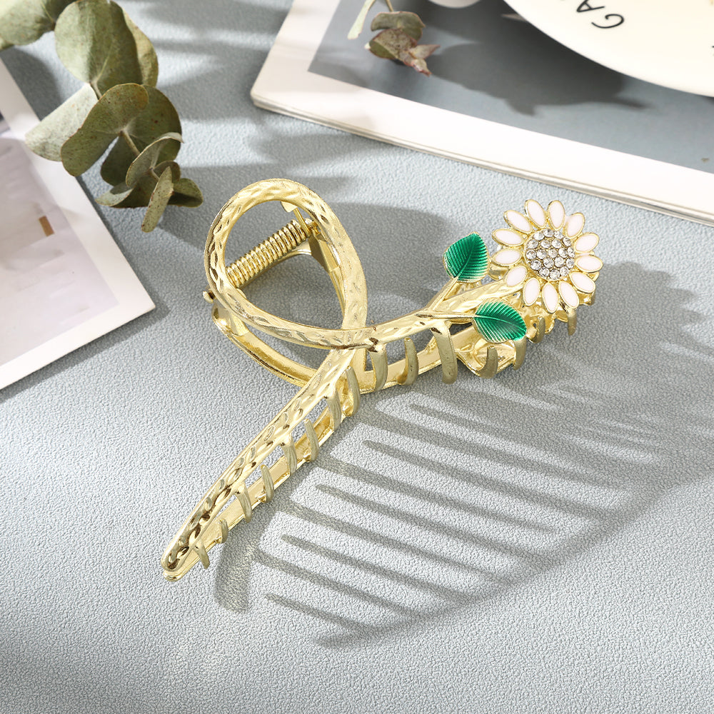 【Awaytr】CB1523 Alloy flower hair claw clip