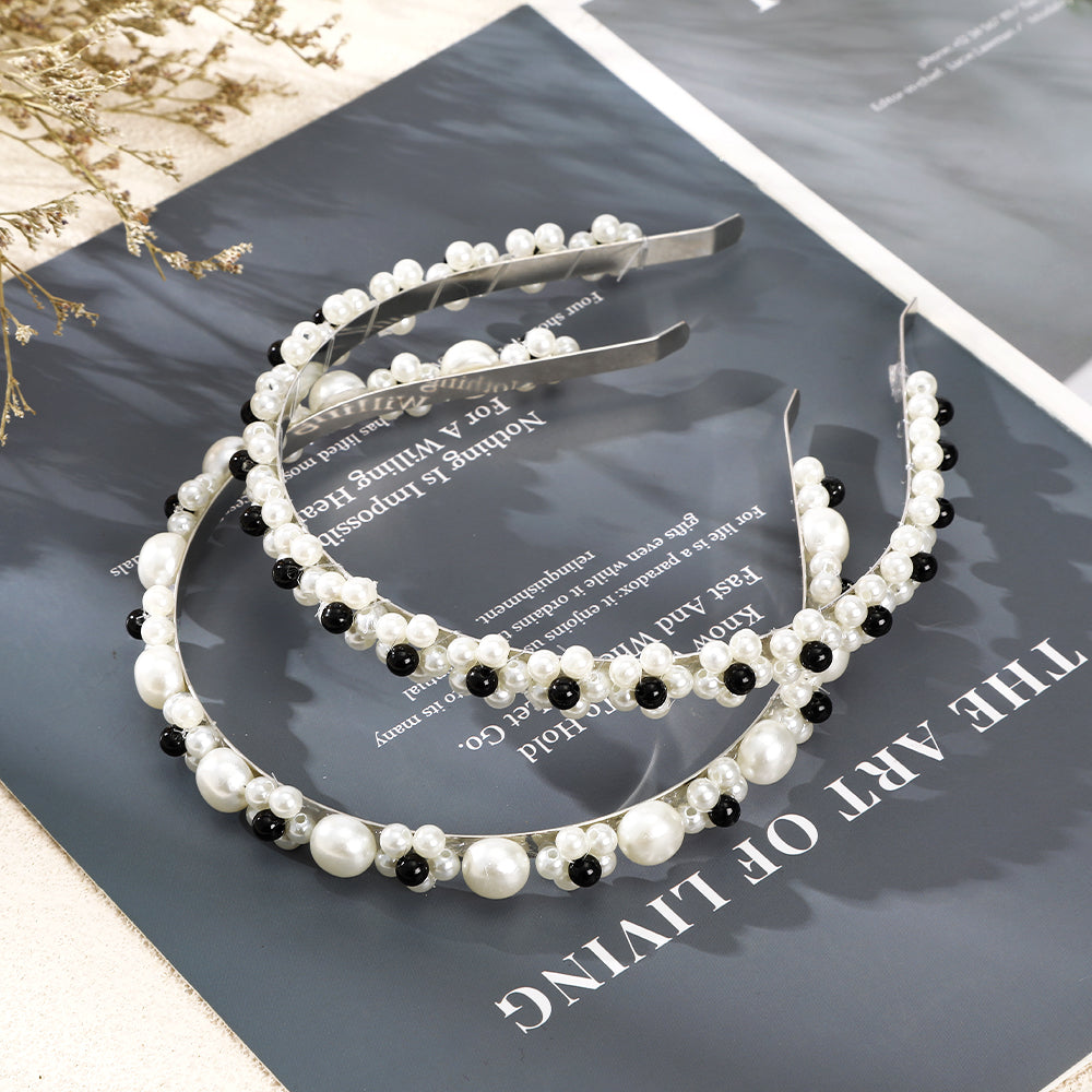 【Awaytr】CB1326 Full Pearl Flower Headband