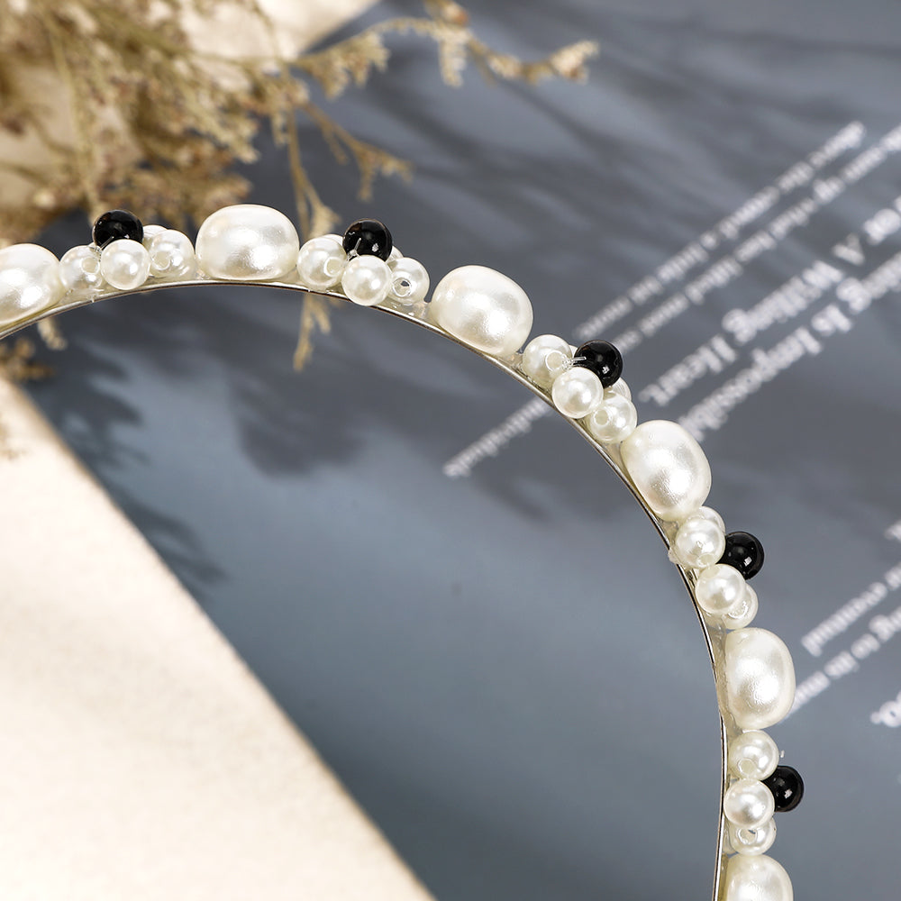 【Awaytr】CB1326 Full Pearl Flower Headband