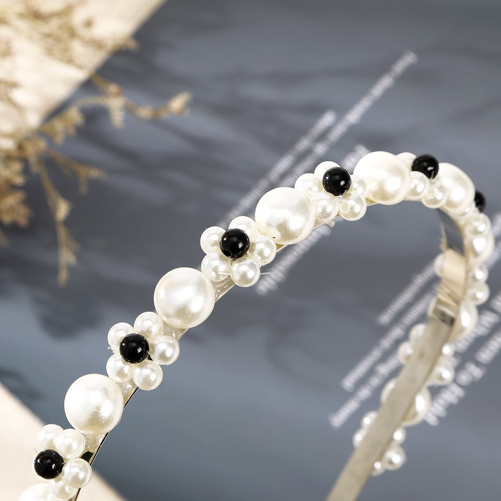 【Awaytr】CB1326 Full Pearl Flower Headband