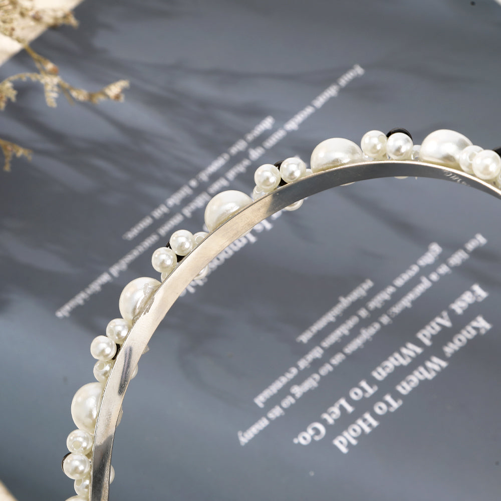 【Awaytr】CB1326 Full Pearl Flower Headband