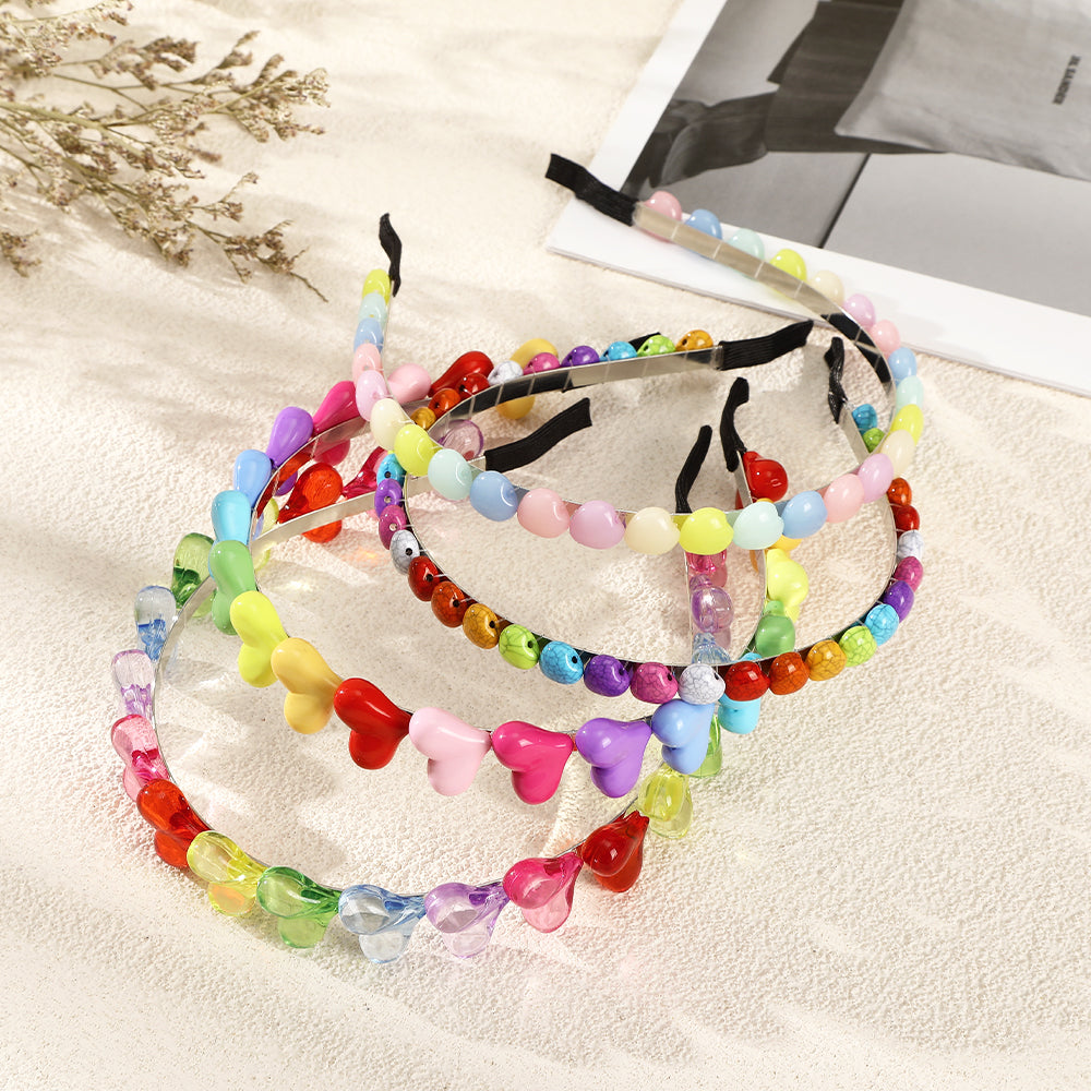 【Awaytr】CB1109 Colorful Big Heart Headband