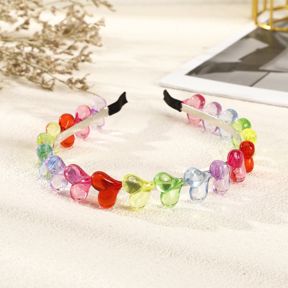 【Awaytr】CB1109 Colorful Big Heart Headband