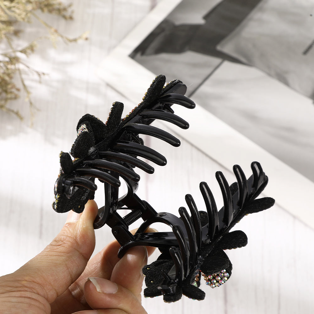 【Awaytr】CB1333 11cm Rhinestone Butterfly Hair Claw Clip