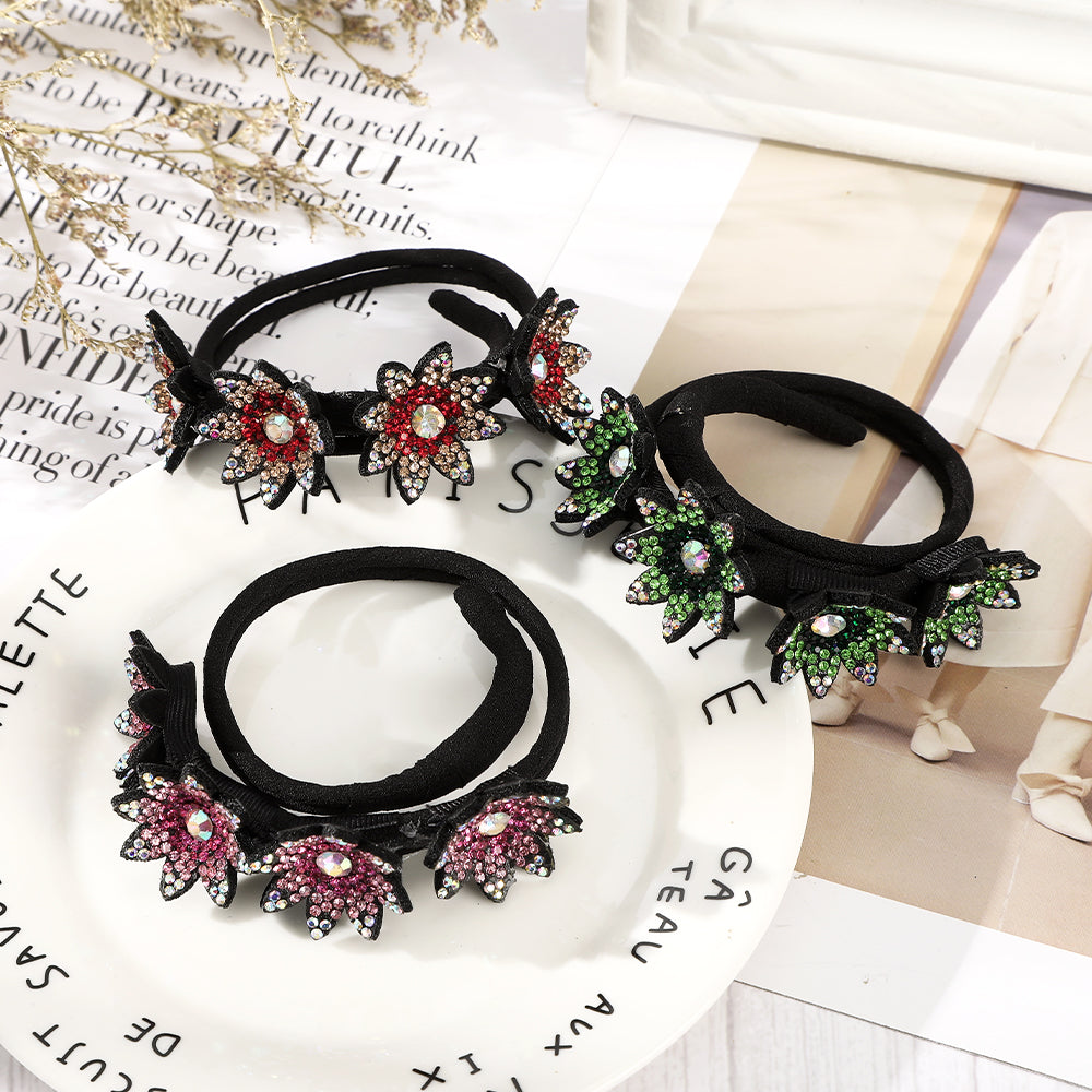 【Awaytr】CB1354 Rhinestone Flower Hair Clip