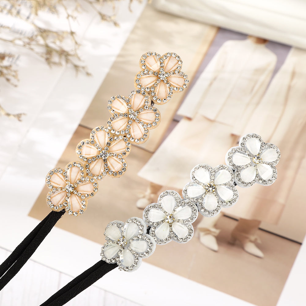 【Awaytr】CB1354 Rhinestone Flower Hair Clip