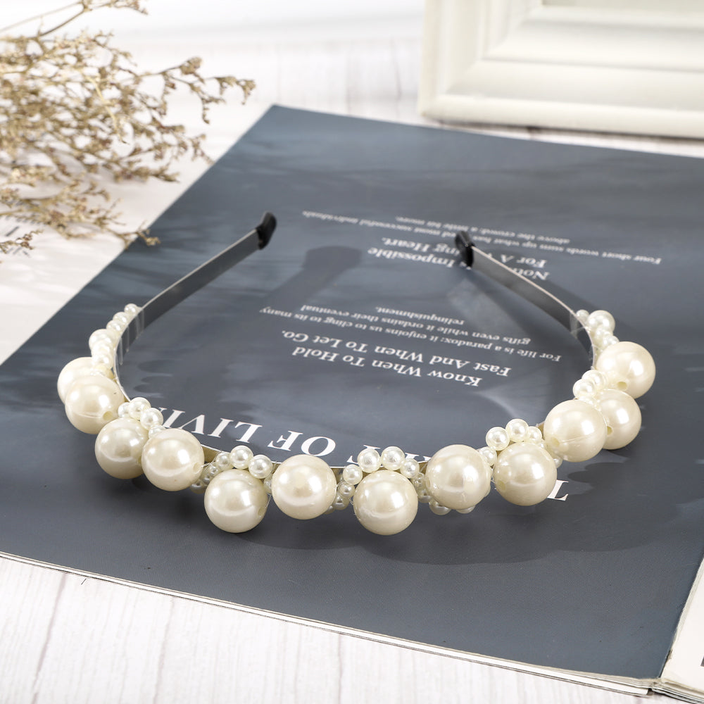 【Awaytr】CB1357 Large and small pearl headband