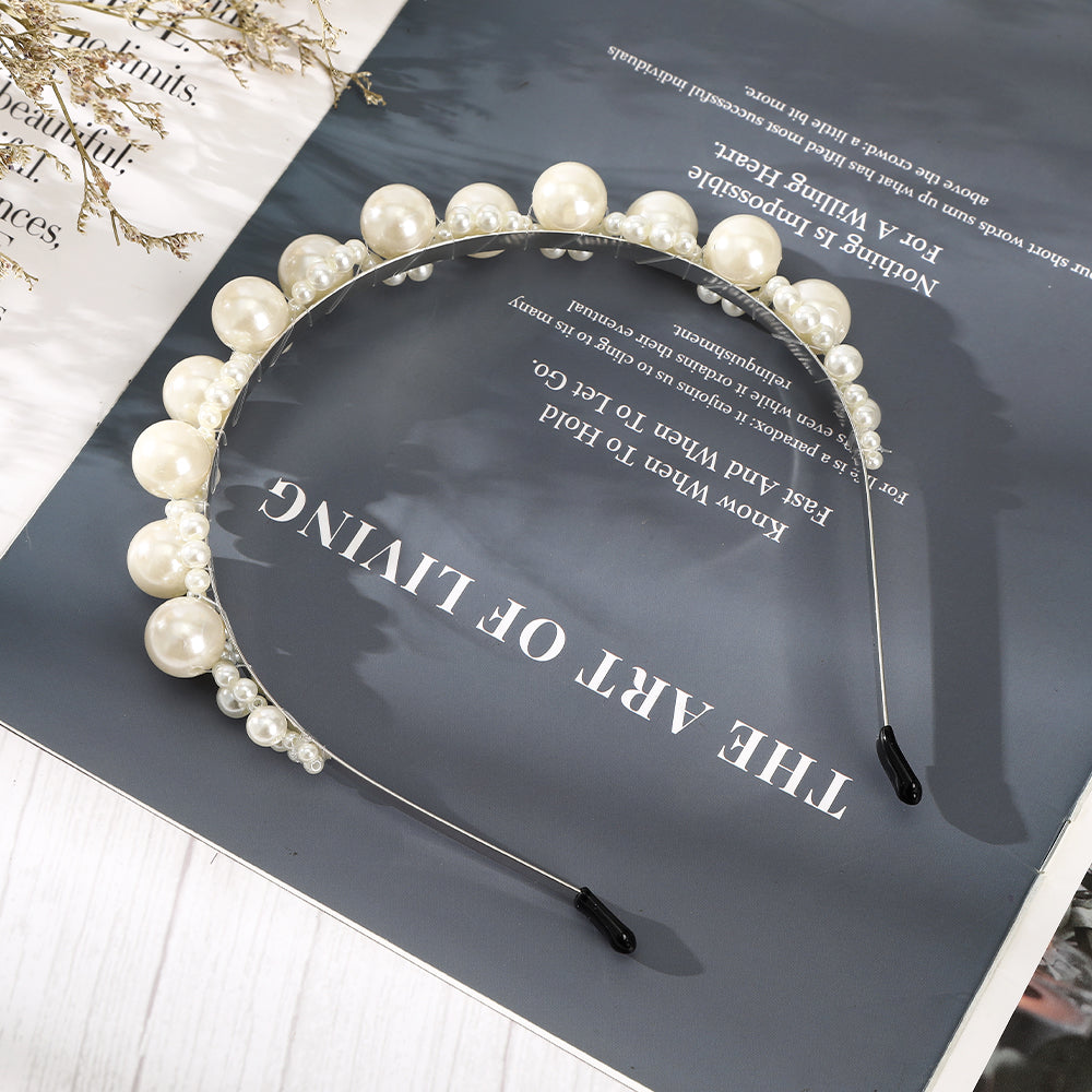 【Awaytr】CB1357 Large and small pearl headband