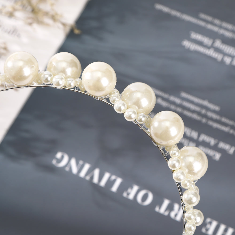 【Awaytr】CB1357 Large and small pearl headband