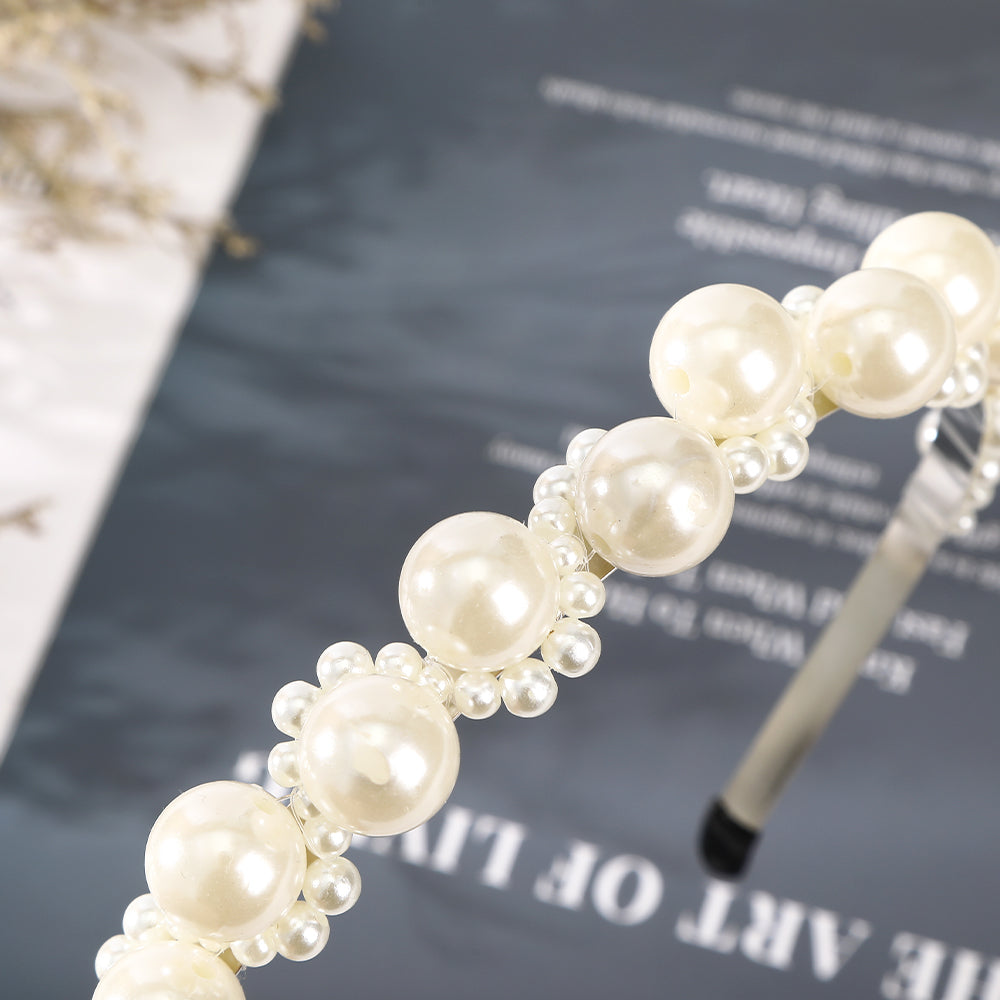 【Awaytr】CB1357 Large and small pearl headband