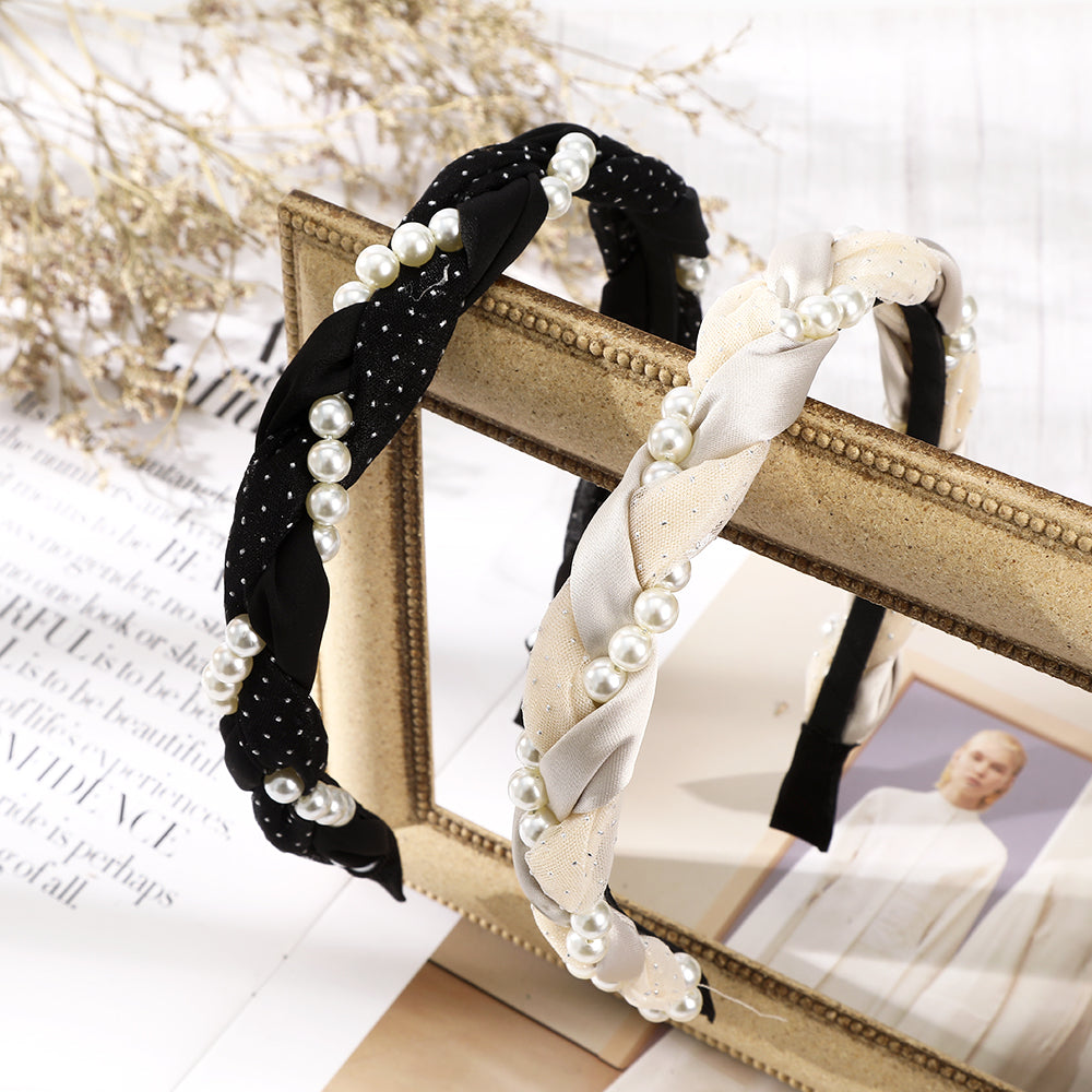 【Awaytr】 CB1360 Mesh pearl headband