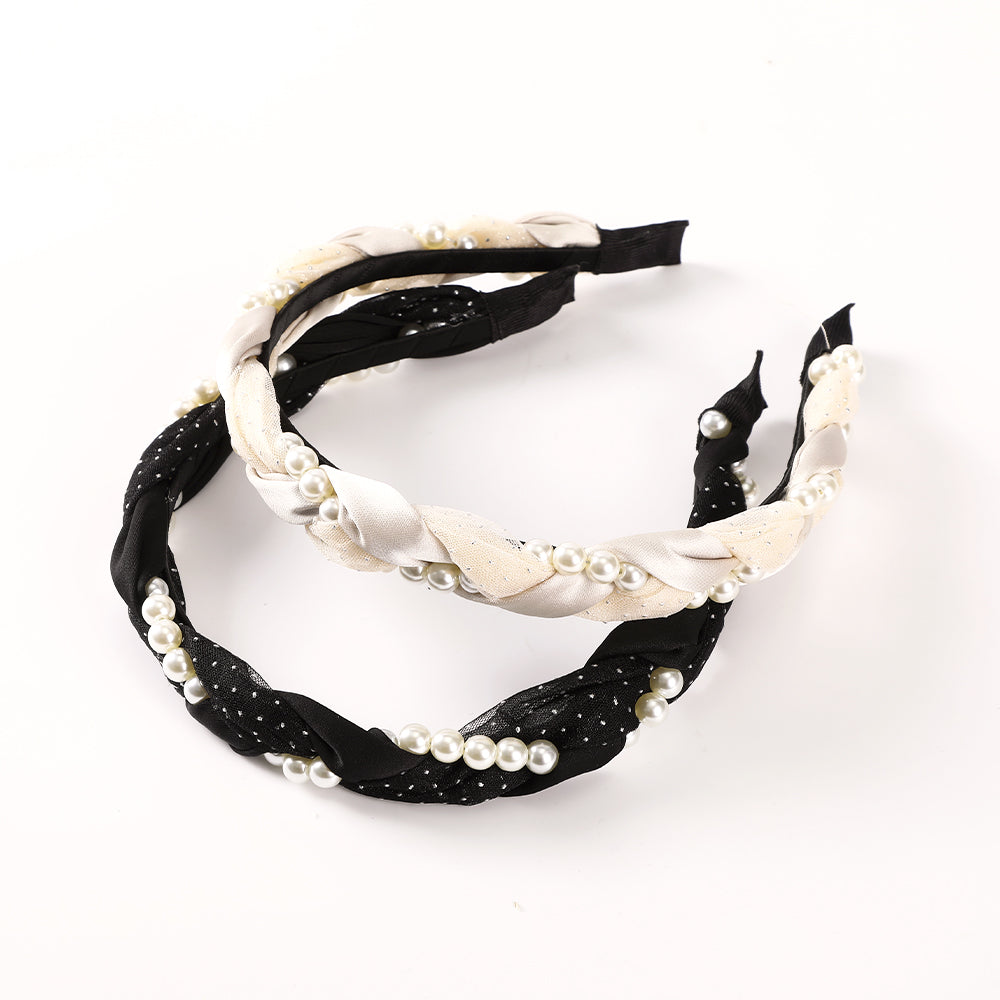 【Awaytr】 CB1360 Mesh pearl headband