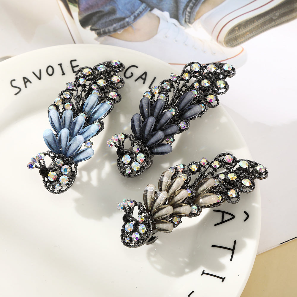 【Awaytr】CB1361 7cm Crystal Rhinestone Hair Clip