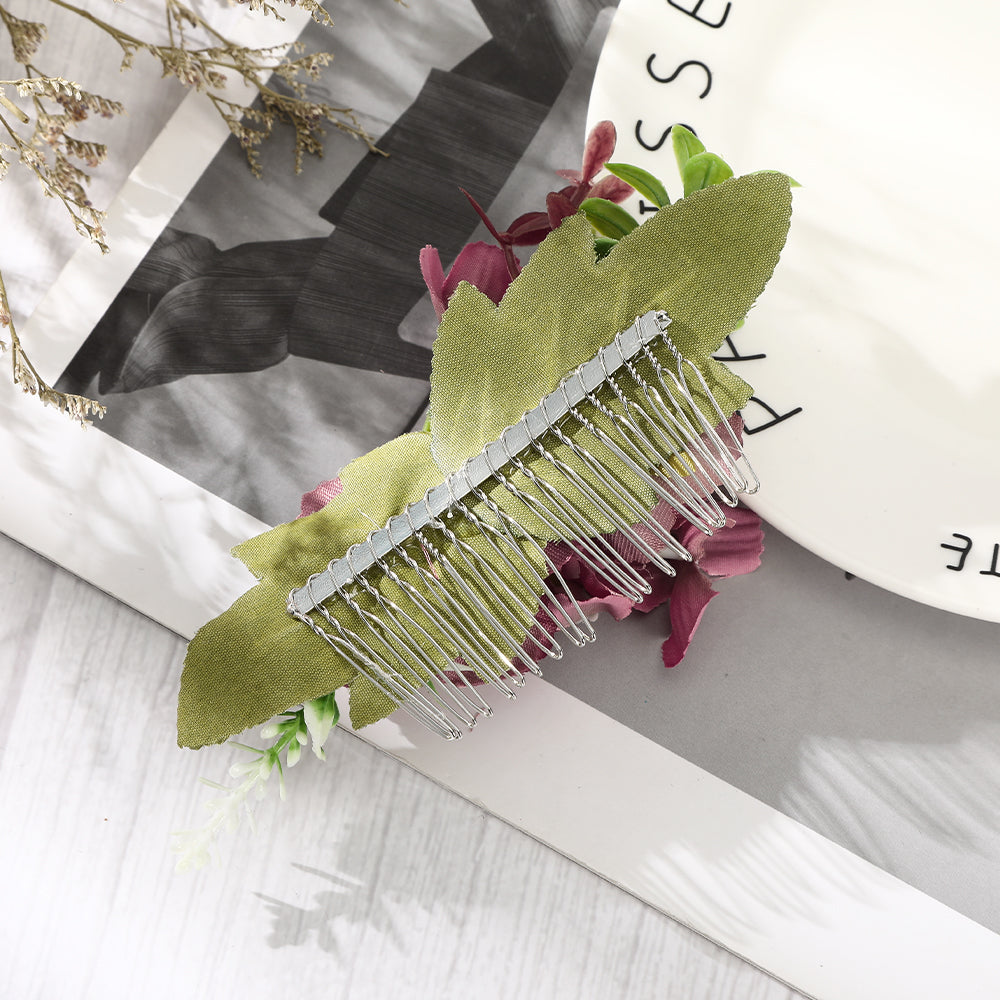 【Awaytr】CB1380 Simulation flower bangs hair comb