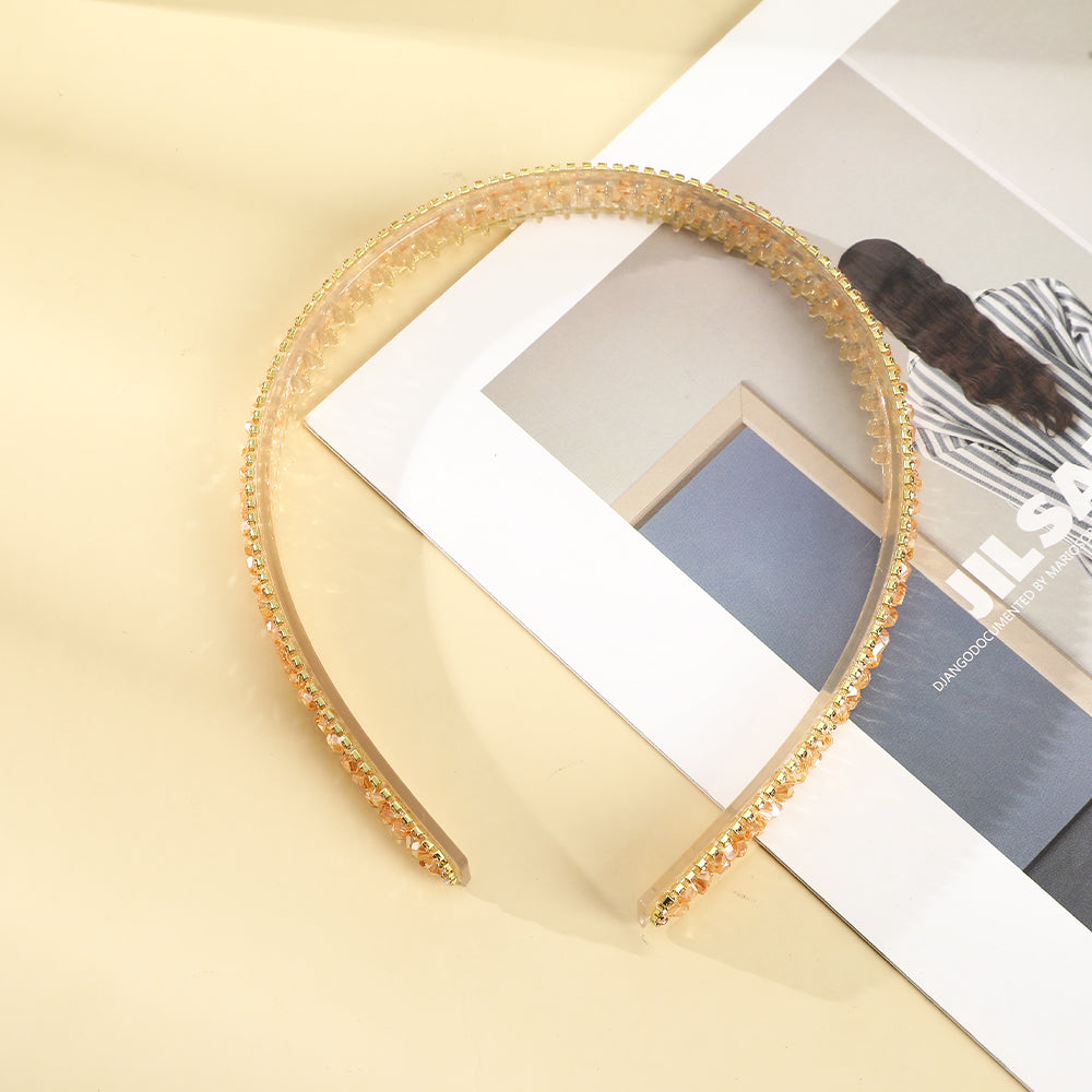 【Awaytr】CB1388 Rhinestone Beaded Headband