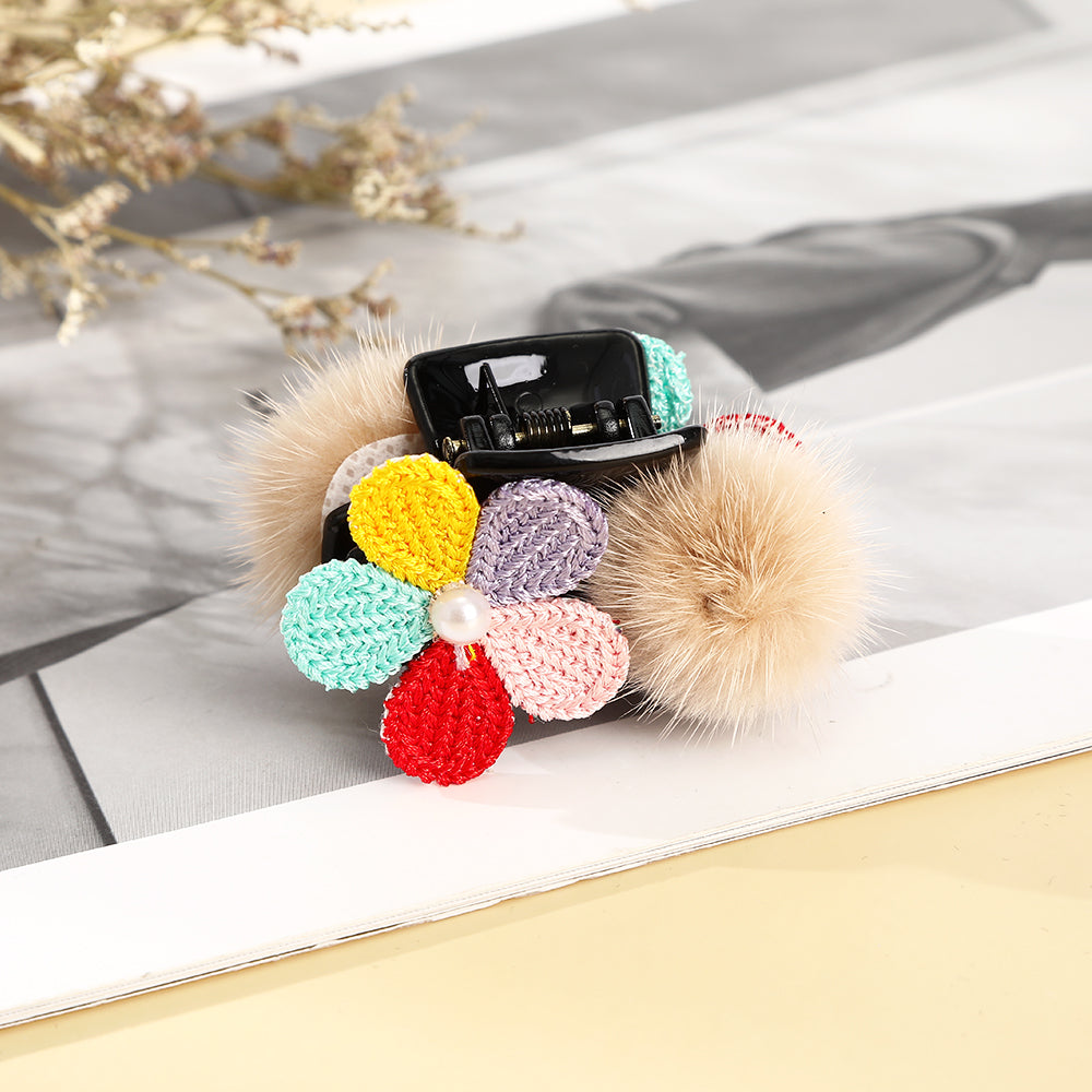 【Awaytr】CB1395 6cm flower hair ball hair clip