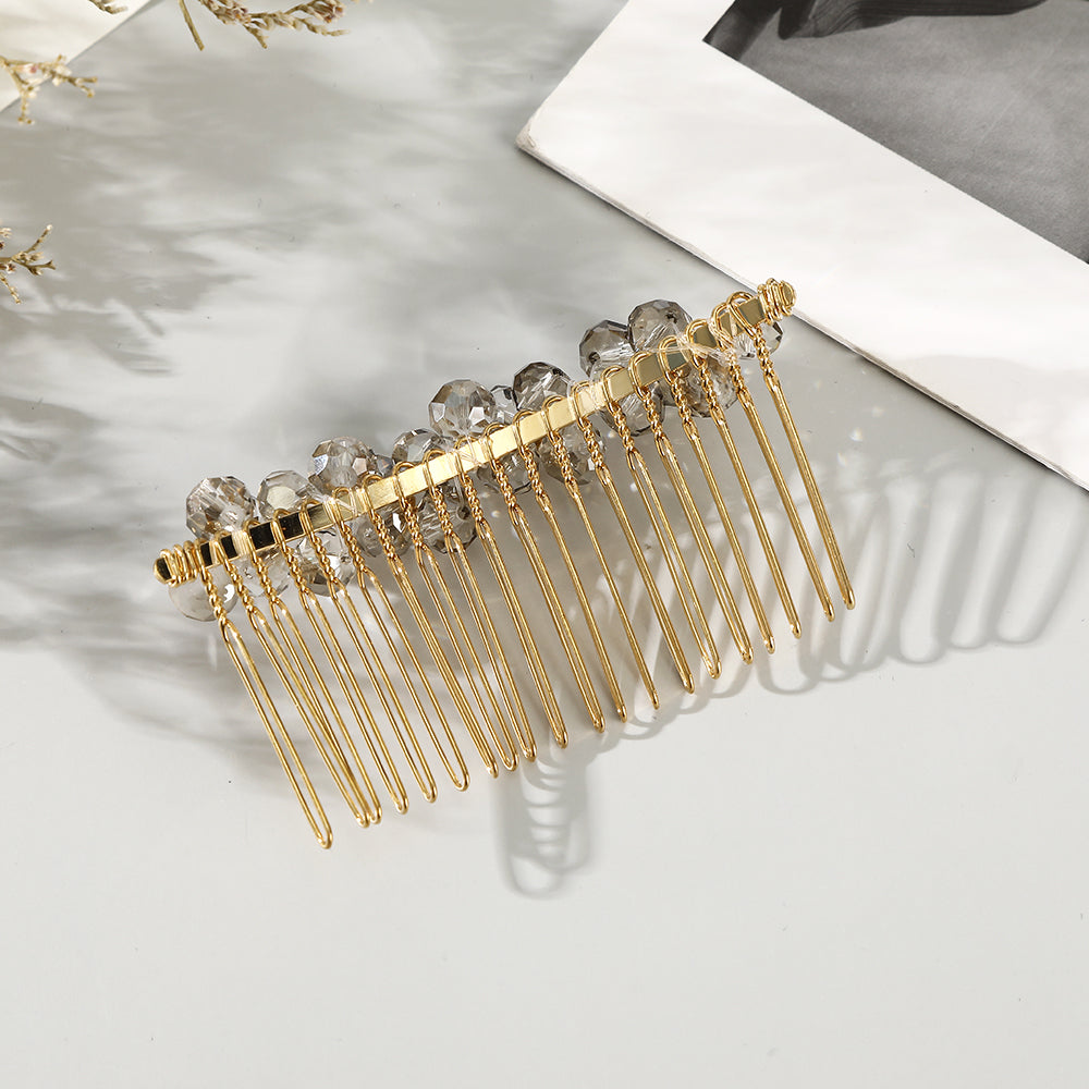 【Awaytr】CD1637 Alloy Pearl Hair Comb