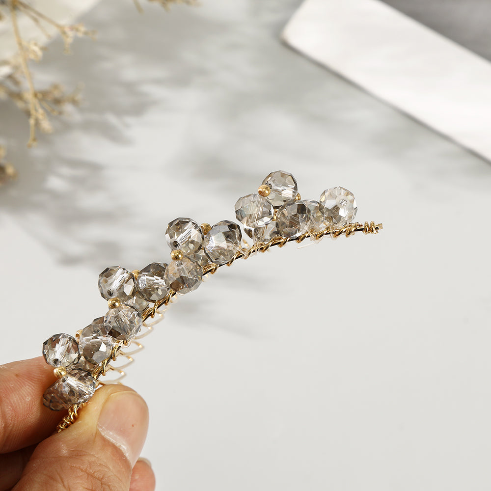 【Awaytr】CD1637 Alloy Pearl Hair Comb