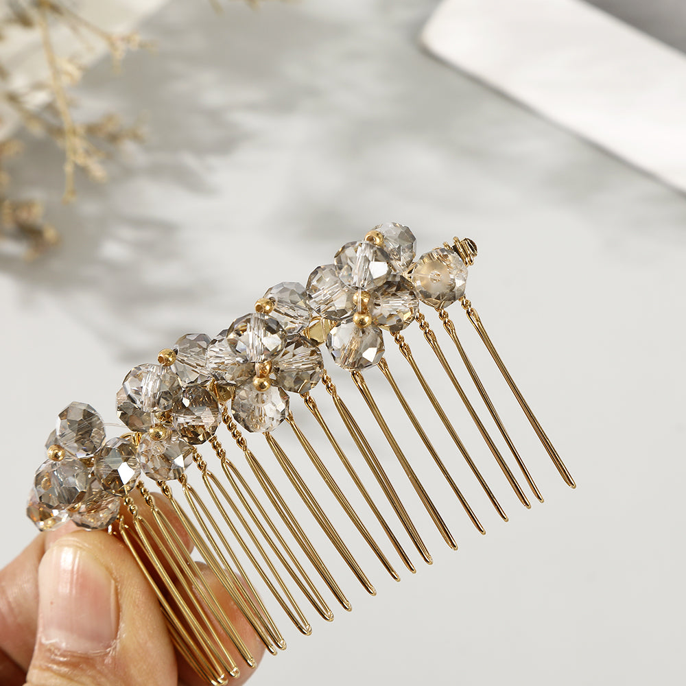 【Awaytr】CD1637 Alloy Pearl Hair Comb