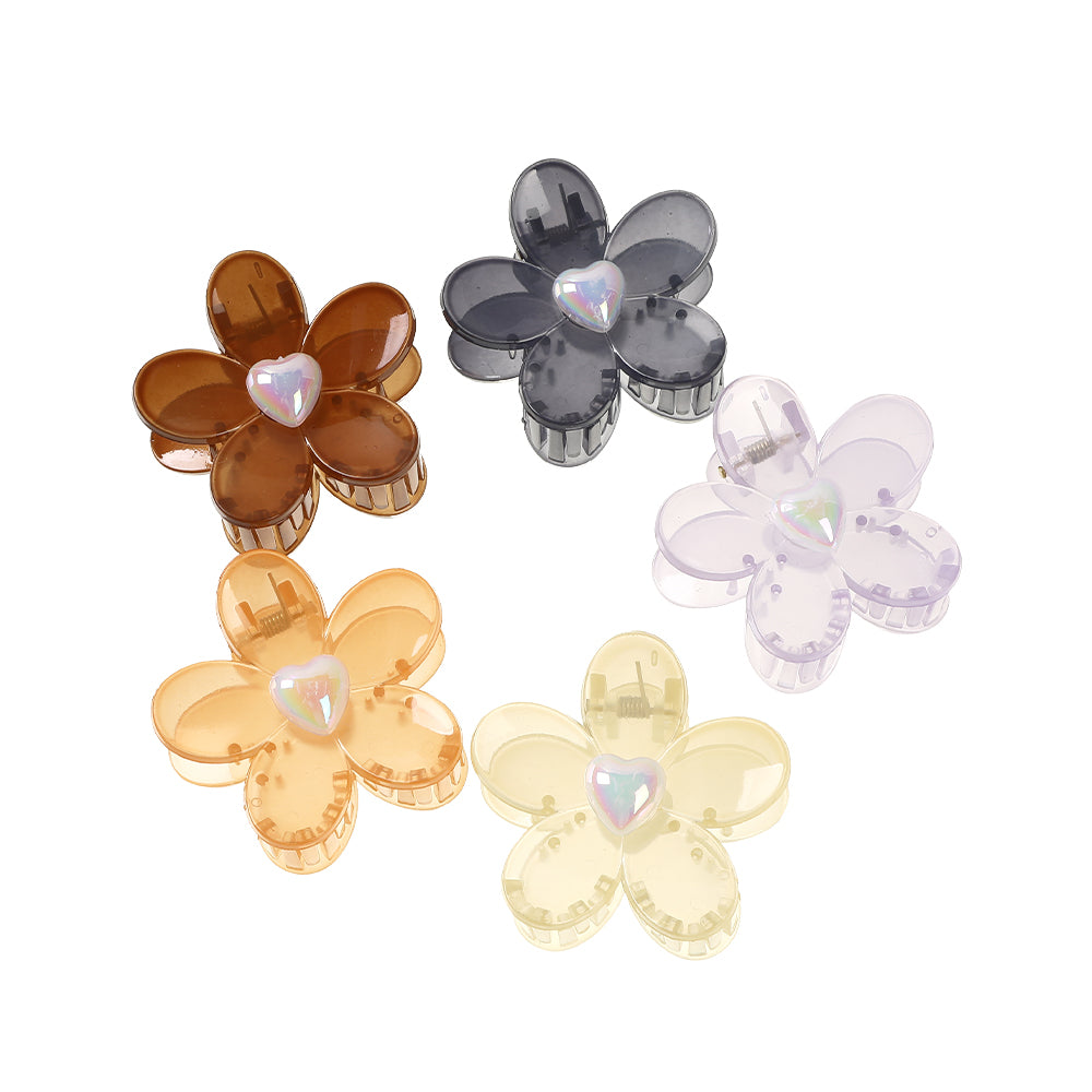 【Awaytr】 CB1408 6cm pearl flower hair claw clip