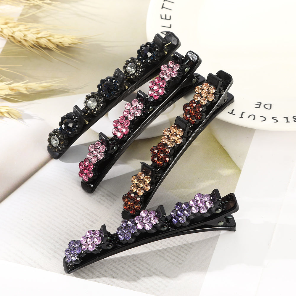 【Awaytr】CB1416 Rhinestone Flower Hairpin