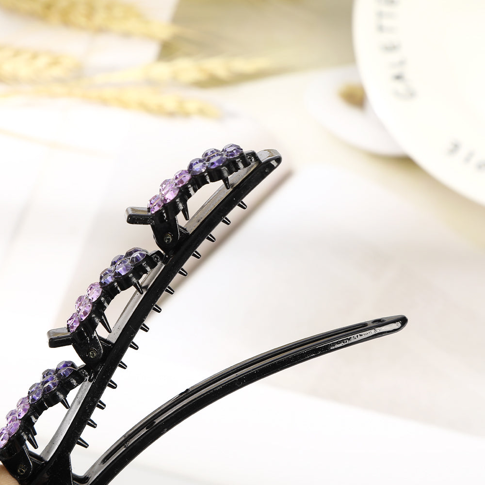 【Awaytr】CB1416 Rhinestone Flower Hairpin