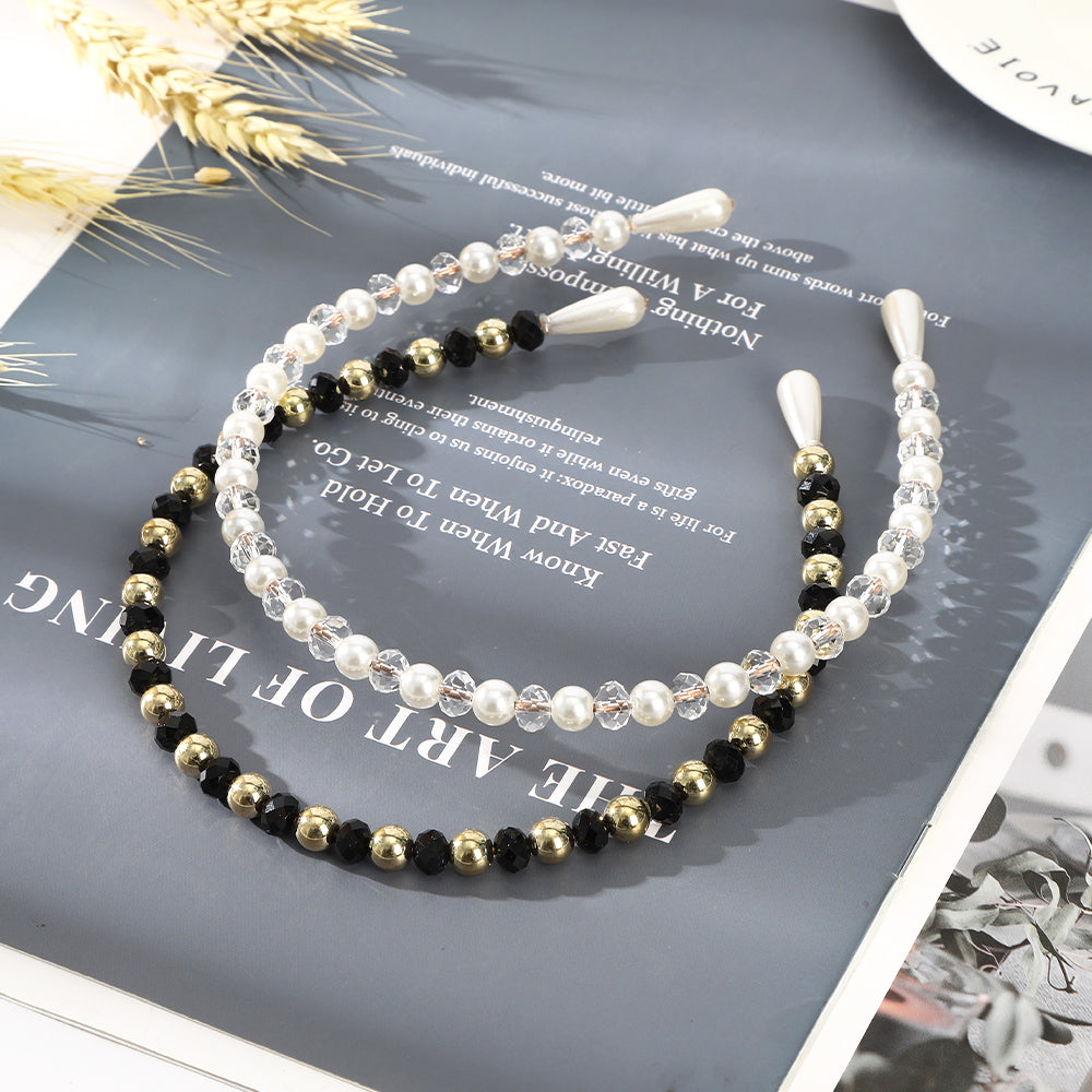 【Awaytr】 CB1417 Pearl Beaded Headband