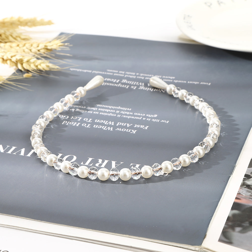 【Awaytr】 CB1417 Pearl Beaded Headband