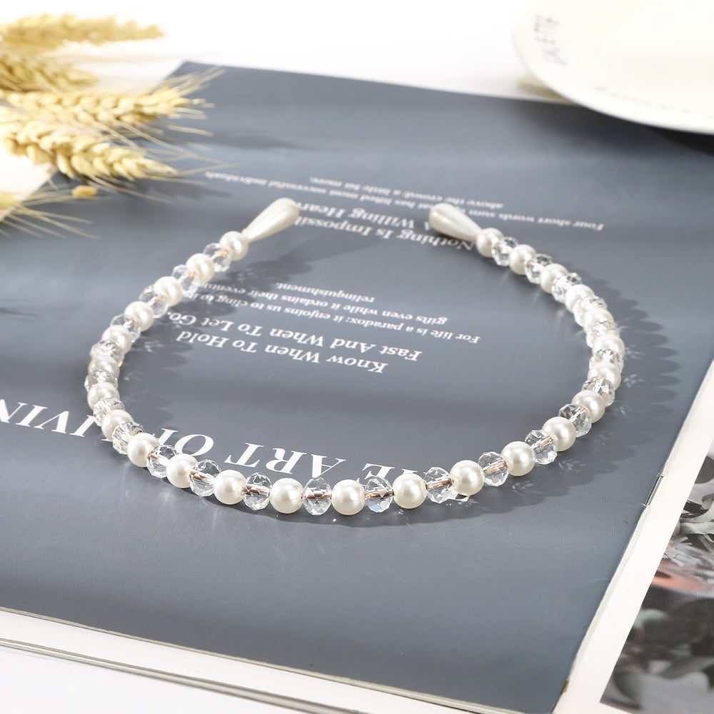 【Awaytr】 CB1417 Pearl Beaded Headband