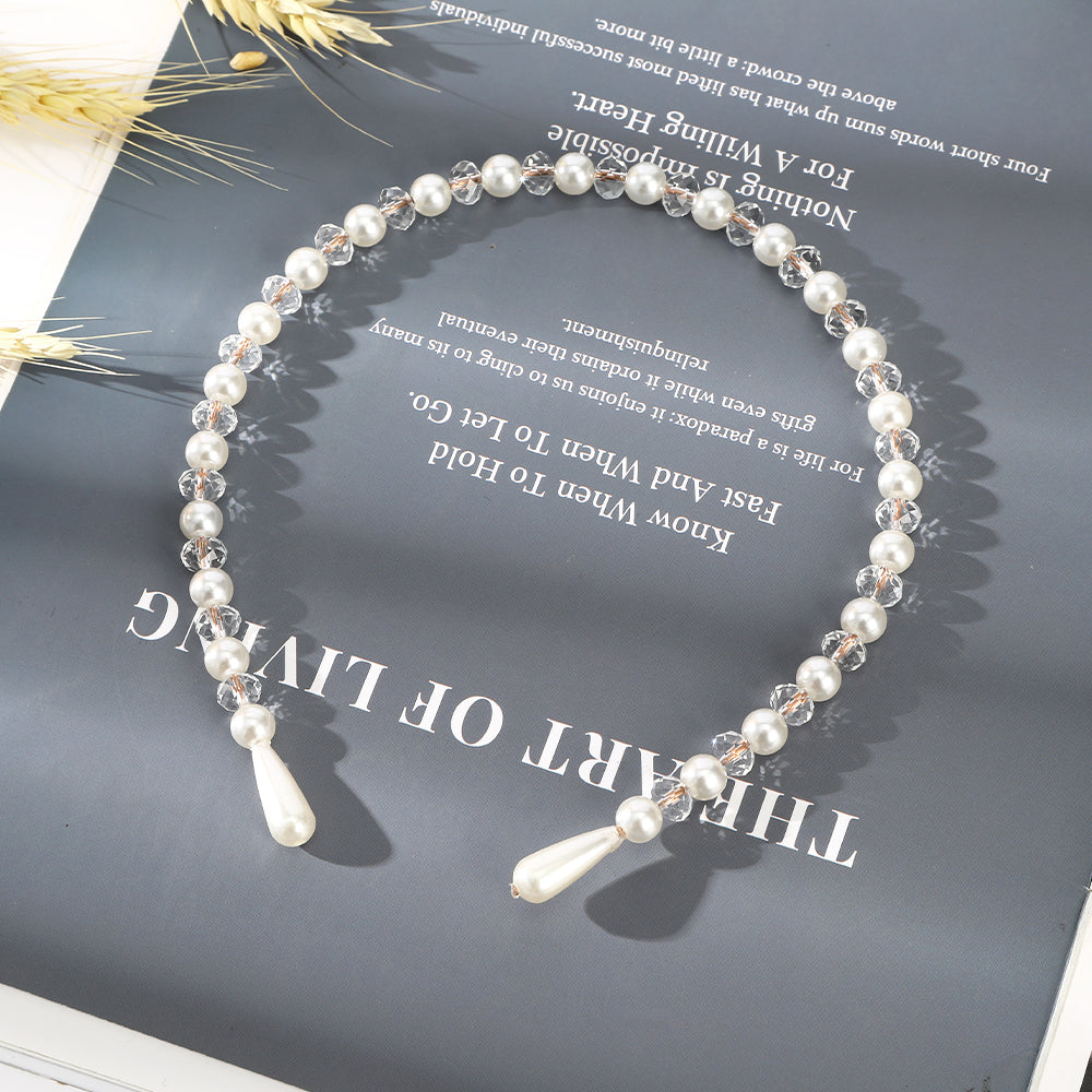 【Awaytr】 CB1417 Pearl Beaded Headband