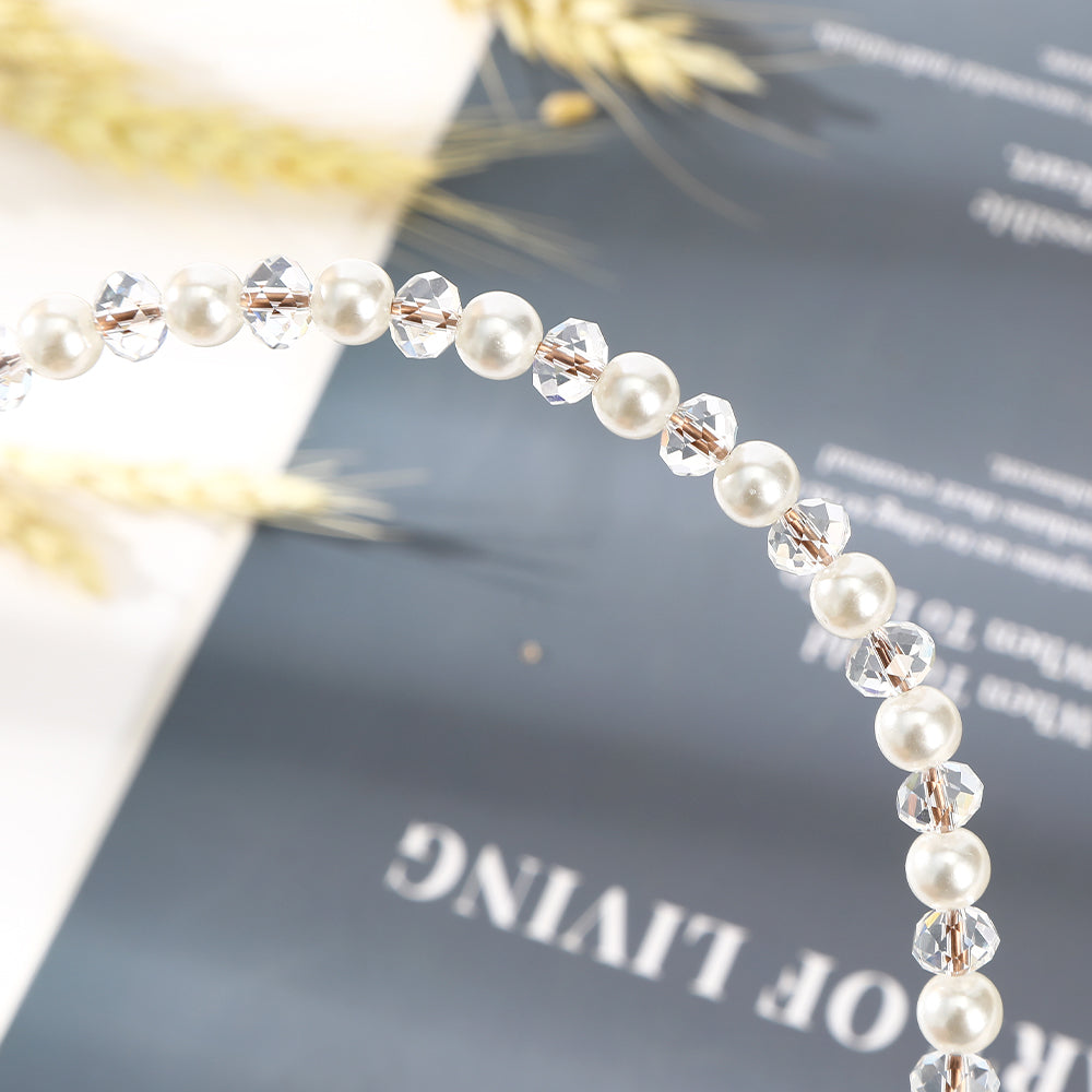 【Awaytr】 CB1417 Pearl Beaded Headband