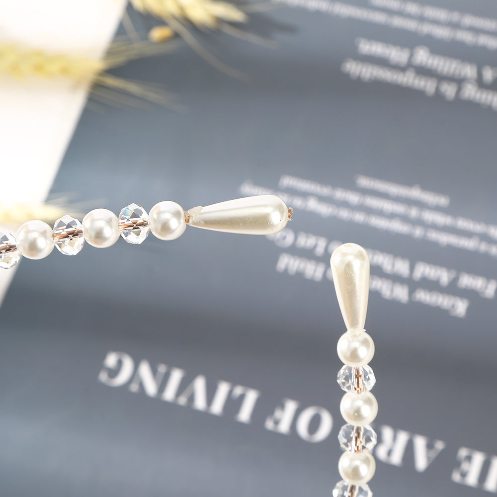 【Awaytr】 CB1417 Pearl Beaded Headband