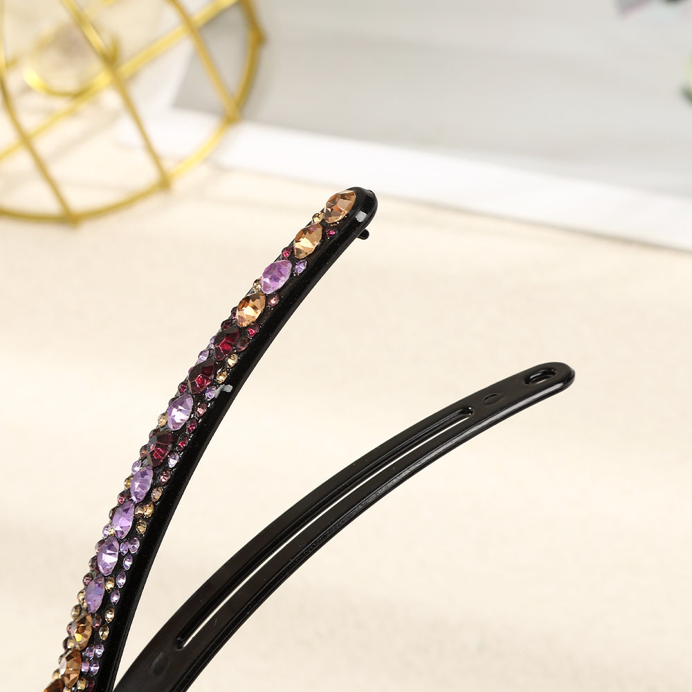 【Awaytr】CB1236 11.5cm Rhinestone One Clip White