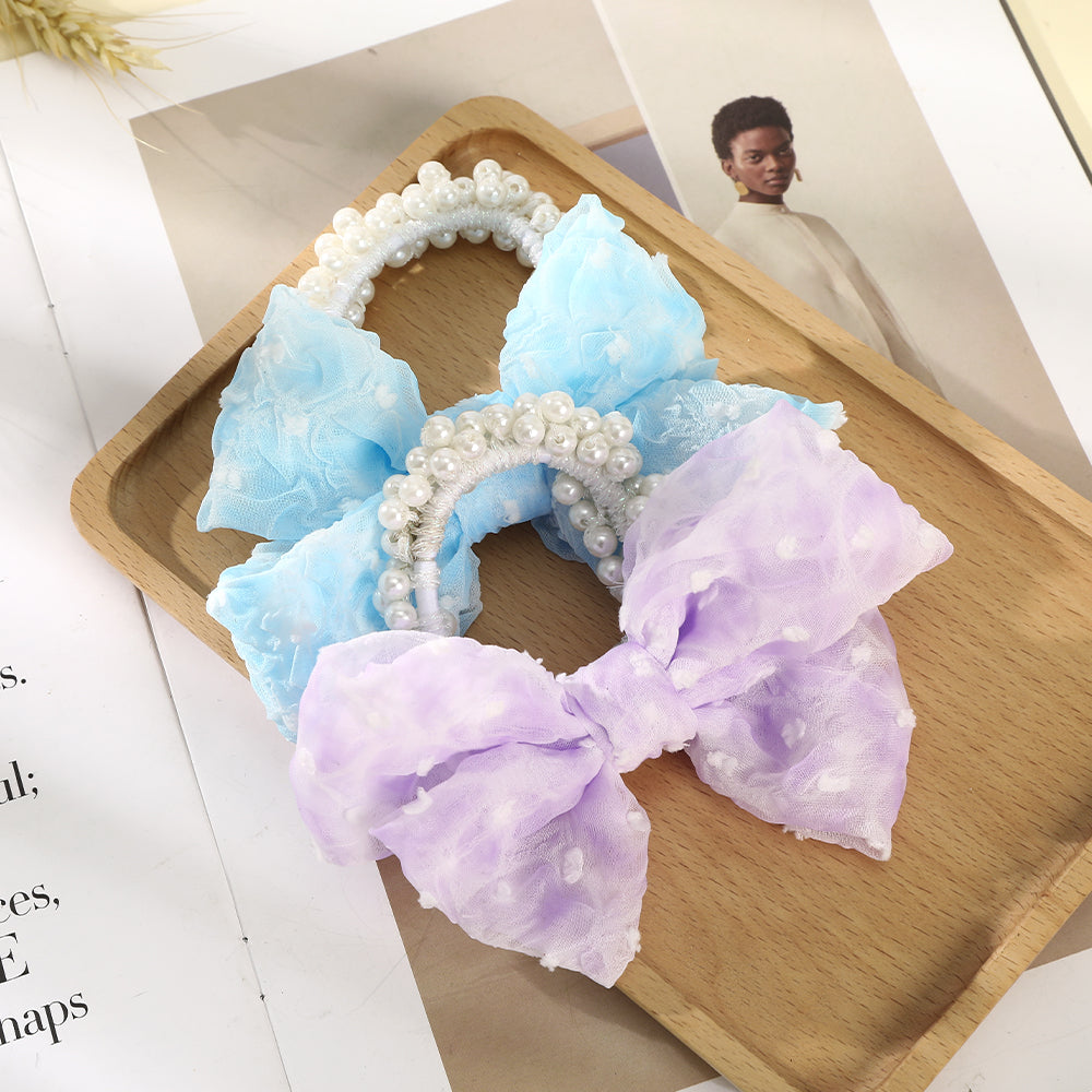 CB1441 Polka Dot Bow Hair Clip