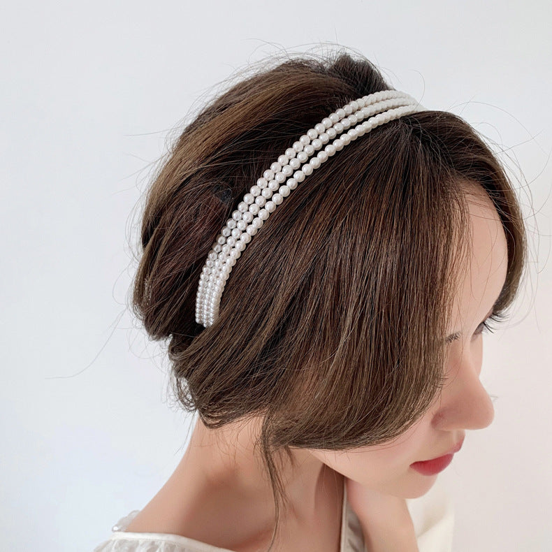 【Awaytr】CB0994 Pearl Rose Headband