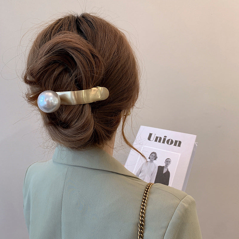 【Awaytr】CB1285 Metal Pearl Hair Clip