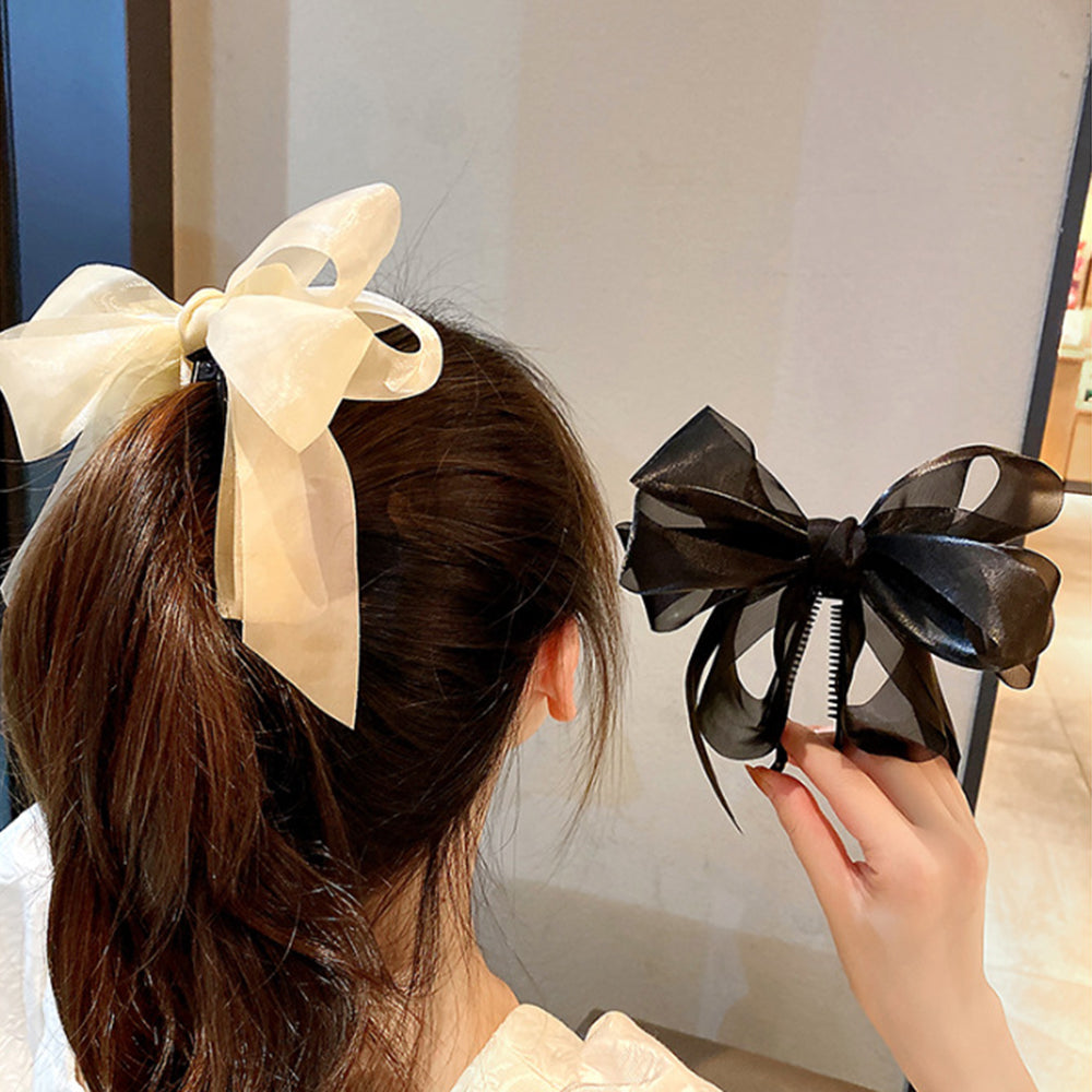 【Awaytr】CD1652 Bow tie banana hair clip