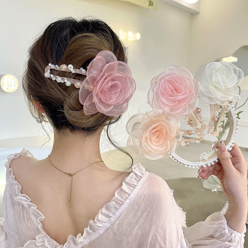 【Awaytr】CD1625 Mermaid Bubble with Flower Beaded Hairpin